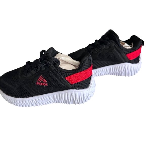 Rbk Athletic Black & Red Performance Running Sneakers Mesh Textile - Picture 8 of 10